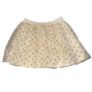 Ten Sixty Sherman Girls Cream and Gold Polka Dot Tutu Skirt